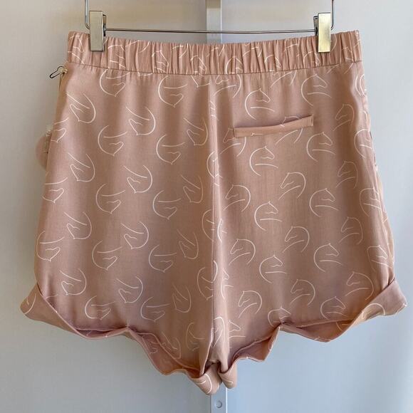NWT Camila Coelho Shorts Horse Motif Sketches sz M CUTE! - Picture 9 of 14